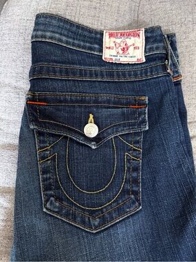 True Religion Womens Julie Jeans size 30 Skinny Low Rise y2k Medium blue
